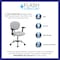 Flash Furniture Mesh Task Chair, 17-1/4" to 21", Fixed Arms, White H-2376-F-WHT-ARMS-GG - alternate 5